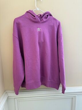 Adidas Originals Essentials Oversized Fleece Hoodie in Aurora Plum Purple